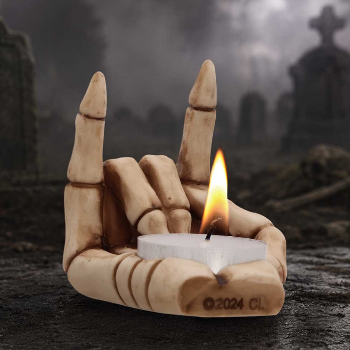Horns Up Candle Holder 7.