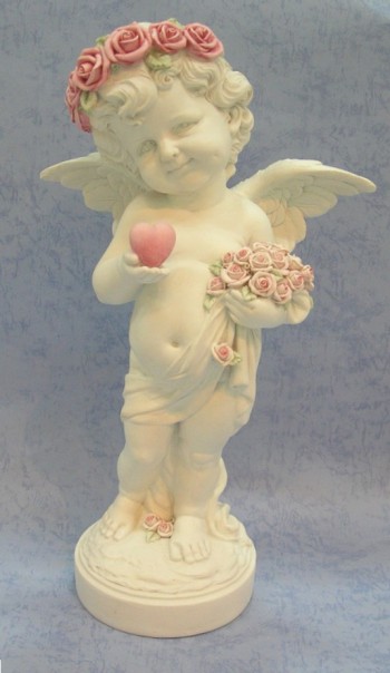 Anjo Grande Com Flor E...