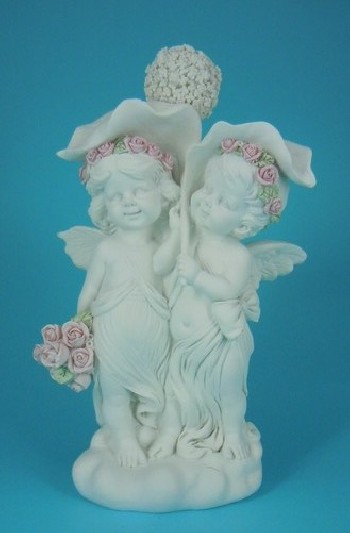 Sujet deux anges sous fleur...