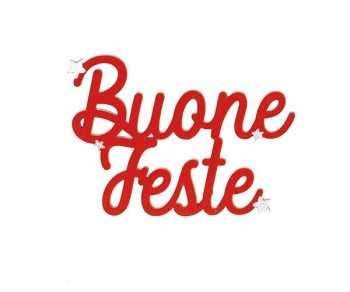 DECORO ROSSO "BUONE FESTE"...