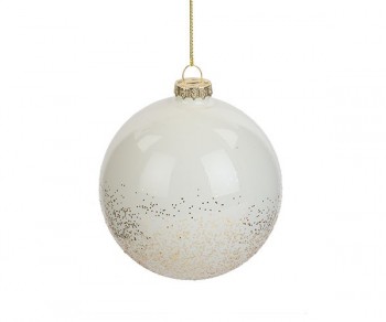 SET.4 SFERE BIANCHE GLITTER...