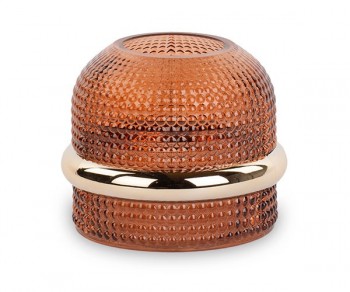 VASO VETRO BRUCIATO ANELLO...