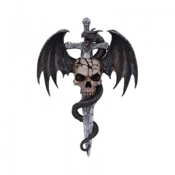 Draco Skull Wall Plaque 36.5cm