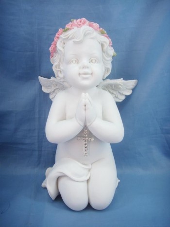 Anjo Ajoelhado Com Coroa...