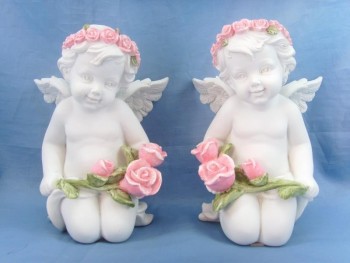 Anjo Com Haste De Rosa...