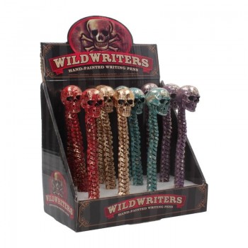 Wild Writer Skull Pens 16cm...