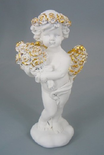 Anjo Dourado Com Rosa...