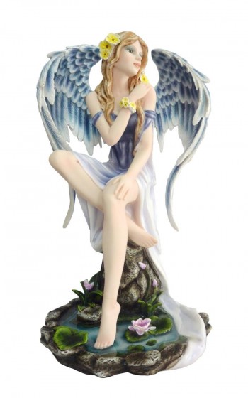 Sujet fée bleu 20*34,5 cm