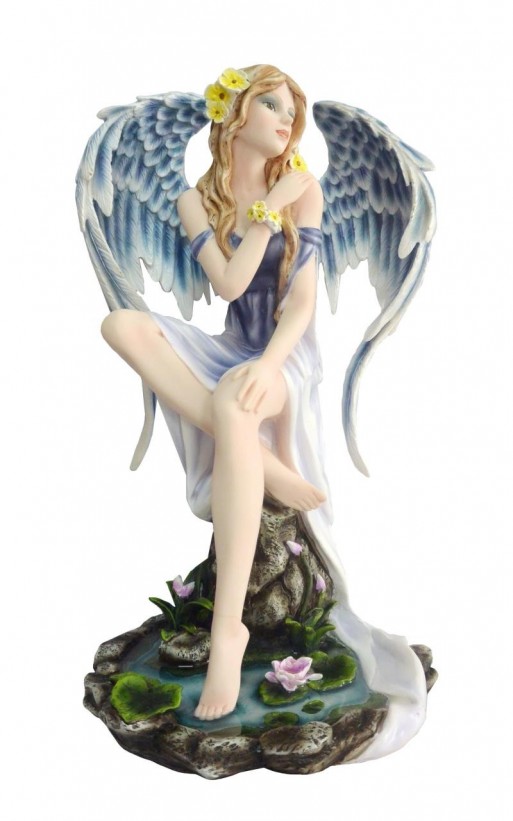 Sujet fée bleu 20*34,5 cm