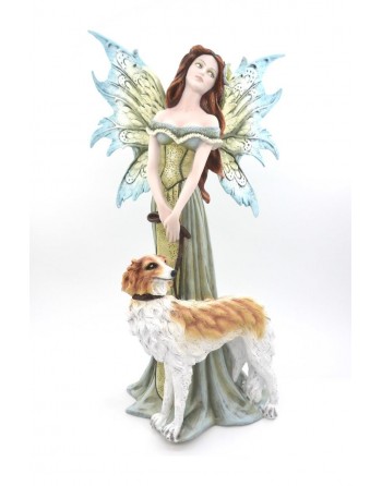 Fada Verde Com Cão 21*42...