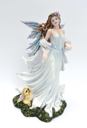 Fada Branca Com Cão 18,5*26...