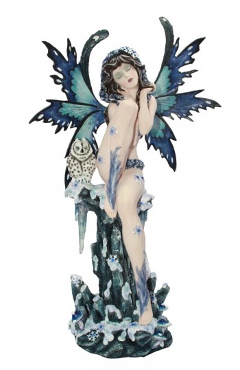 Grande Fada Azul Com Coruja...