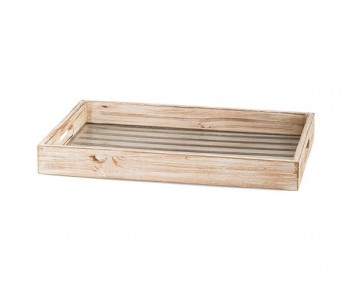 VASSOIO LEGNO C/VETRO...