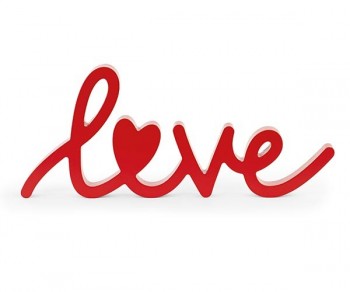 SCRITTA "LOVE" ROSSO...
