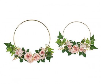 SET 2 CERCHI ORO CON ROSE...
