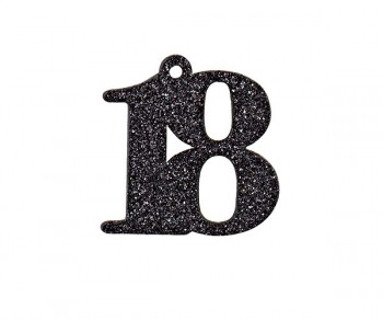 DECO 18 LEGNO GLITTER NERO...