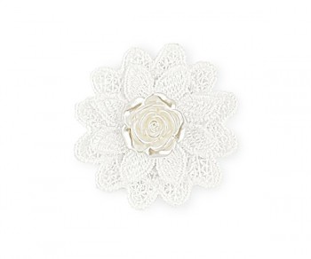 FIORE BIANCO MACRAME'...