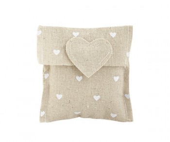 BUSTA ECRUE COT.CUORI...