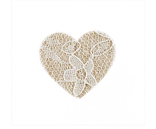 S/24 CUORI C/PIZZO BEIGE