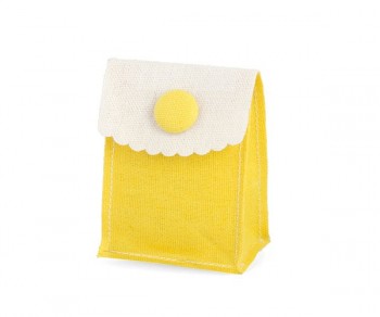 POCHETTE C/BOTTONE GIALLA...