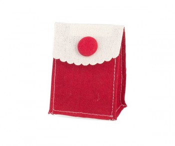 POCHETTE CON BOTTONE ROSSA...