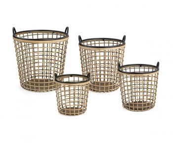 SET 4 CESTONI BAMBOO BORDO...