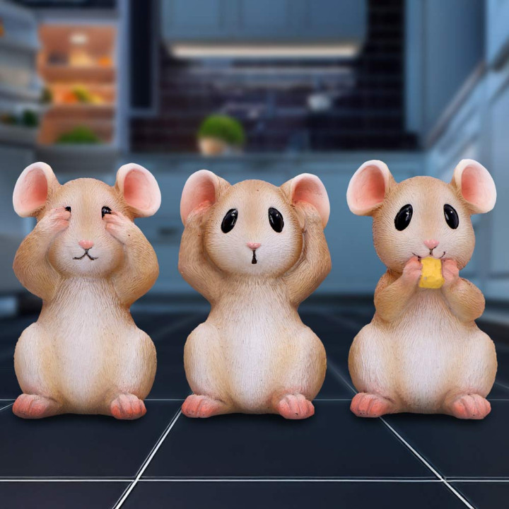 Three Wise Mice 9cm