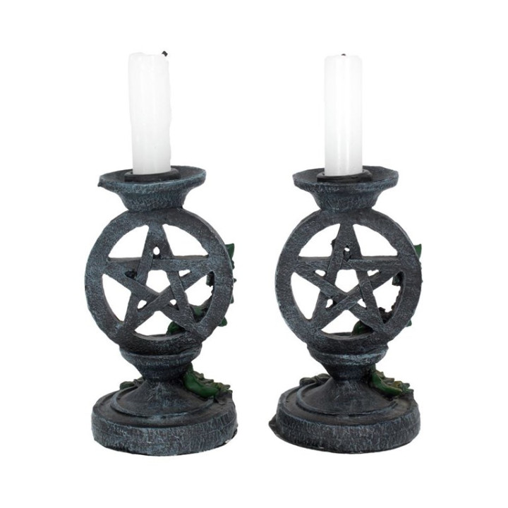 Aged Pentagram Candlestic