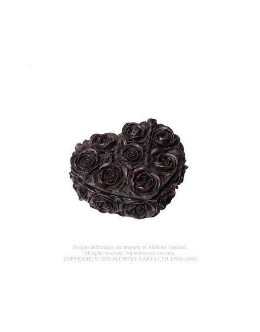 Rose Heart Box - Black