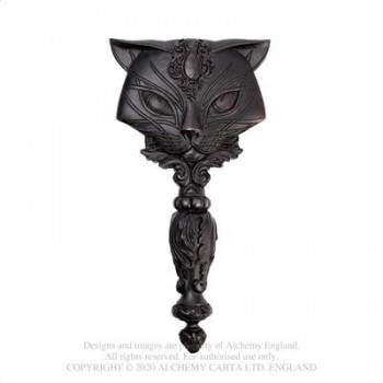 Sacred Cat Hand Mirror (Black)