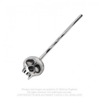 Skully (Silver) - Hair Grip