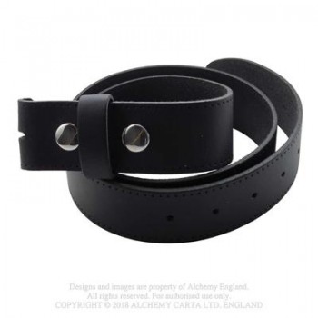 Plain Black Leather Belt 1.5"