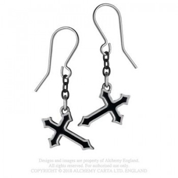 Sorrow Cross Earrings