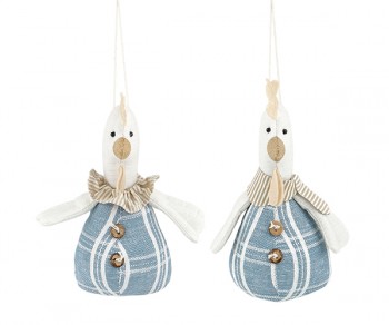 GALLO/GALLINA BLU-BEIGE...