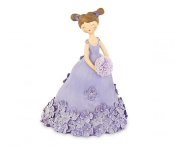 DAMA VESTITO FIORI GLICINE