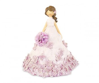 DAMA VESTITO FIORI ROSA