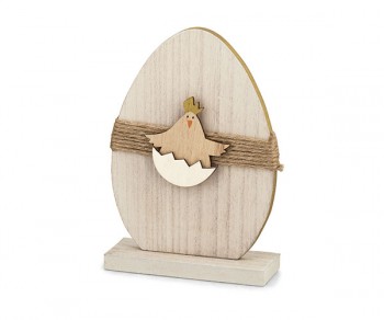 UOVO LEGNO C/BASE E PULCINO