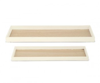 SET 2 VASSOI LEGNO BIANCO