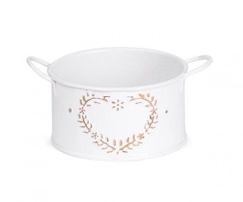 VASETTO BIANCO C/CUORE ORO...