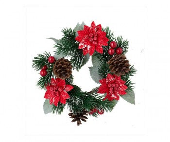 CORONCINA STELLE NATALE ROSSE