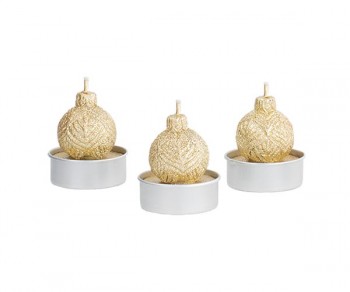 SET. 6 T-LIGHT SFERA ORO...