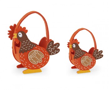 SET.2 CESTINI GALLINE ROSSE...