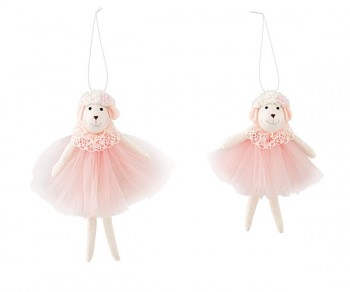 S/2 PECORE C/TULLE ROSA DA...