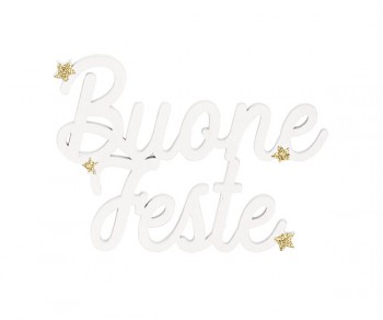 DECORO BIANCO "BUONE FESTE"...
