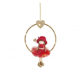 BAMBINA ROSSA C/CERCHIO LED...