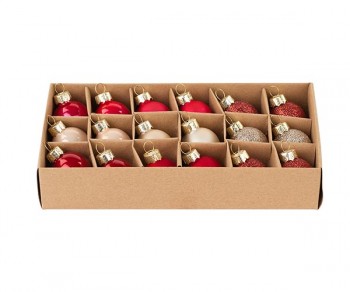 SET.18 PALLINE ROSSO/AVORIO...