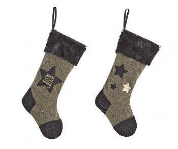 CALZA NERA/ORO CON STELLE...