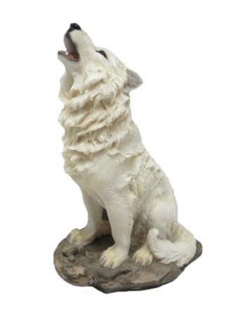 Sujet loup blanc assis...