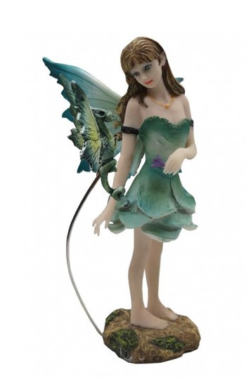 Sujet fée avec dragon 10*16...