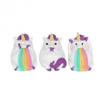 Three Wise Pukicorns 8.5cm